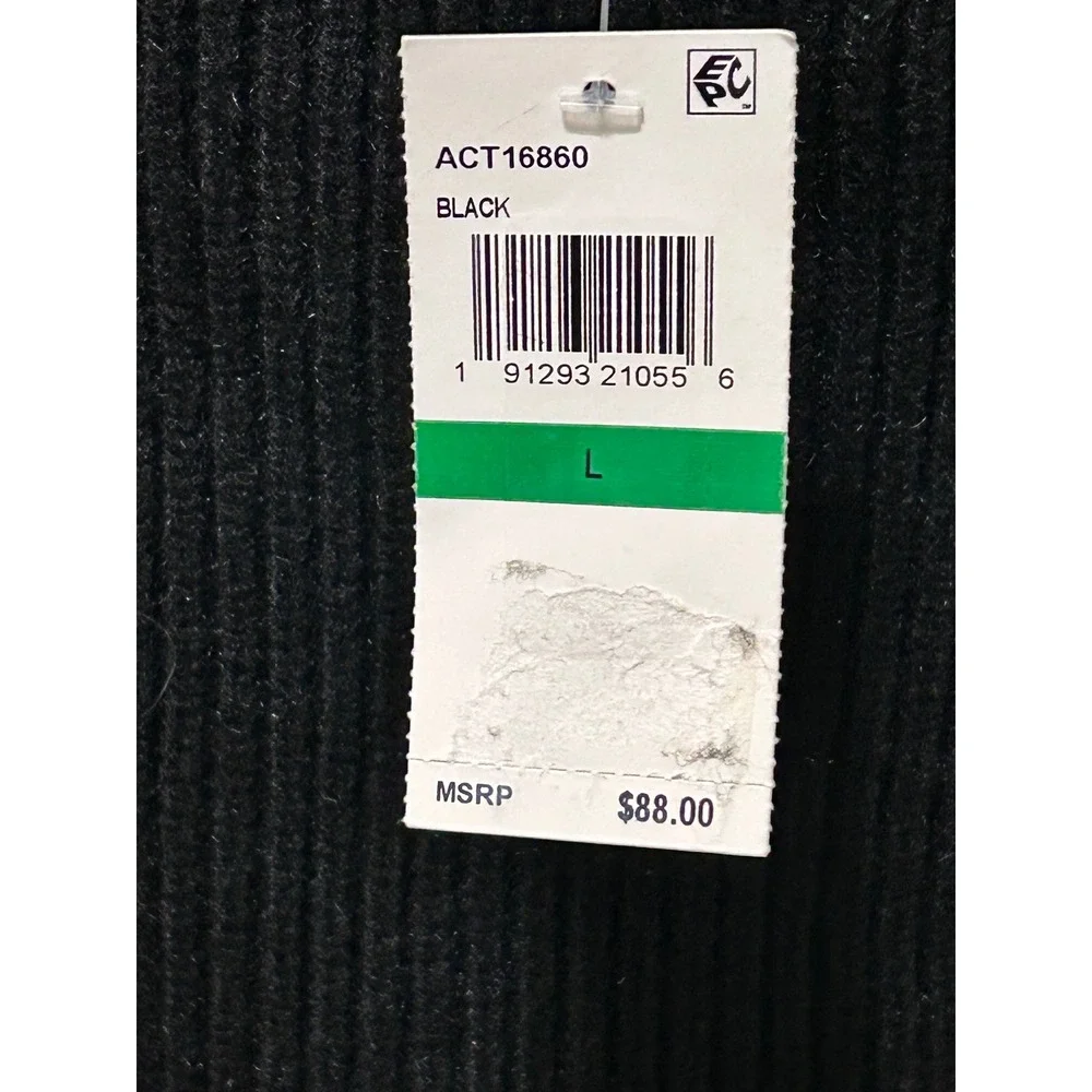 ASTR The Label Esma Sweater Womens L NWT Black Puff Sleeve V Neck Knit Pullover